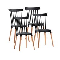 PACK 4 SILLAS WINDSOR NEGRAS