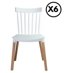 MOAD - PACK 6 SILLAS WINDSOR BLANCO