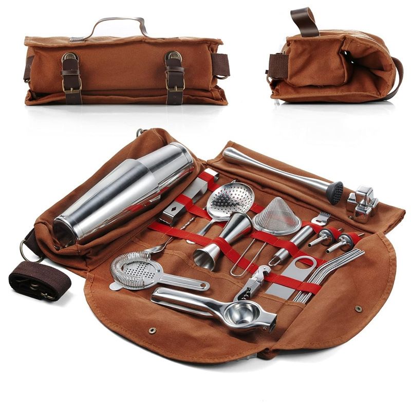 TNAKIEX - Bolso Bartools De Almacenamiento Para Bartender Con Correa
