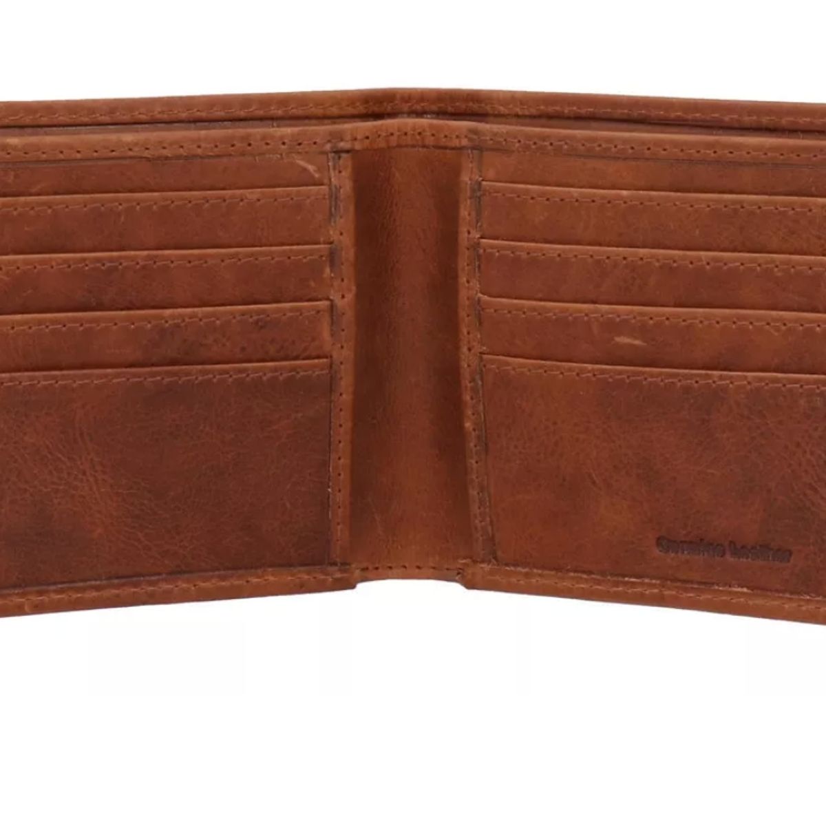 GENERICO - Billetera Cuero Hombre Om Simple Café Hush Puppies