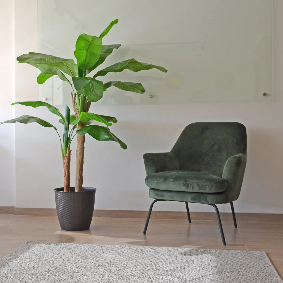 ARBUSTO REAL - Planta Artificial Banano Premium 160 cm. / 15 hojas
