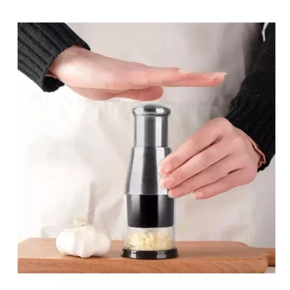 GENERICO - Pack x2 Prensas De Ajo De Acero Inoxidable 304