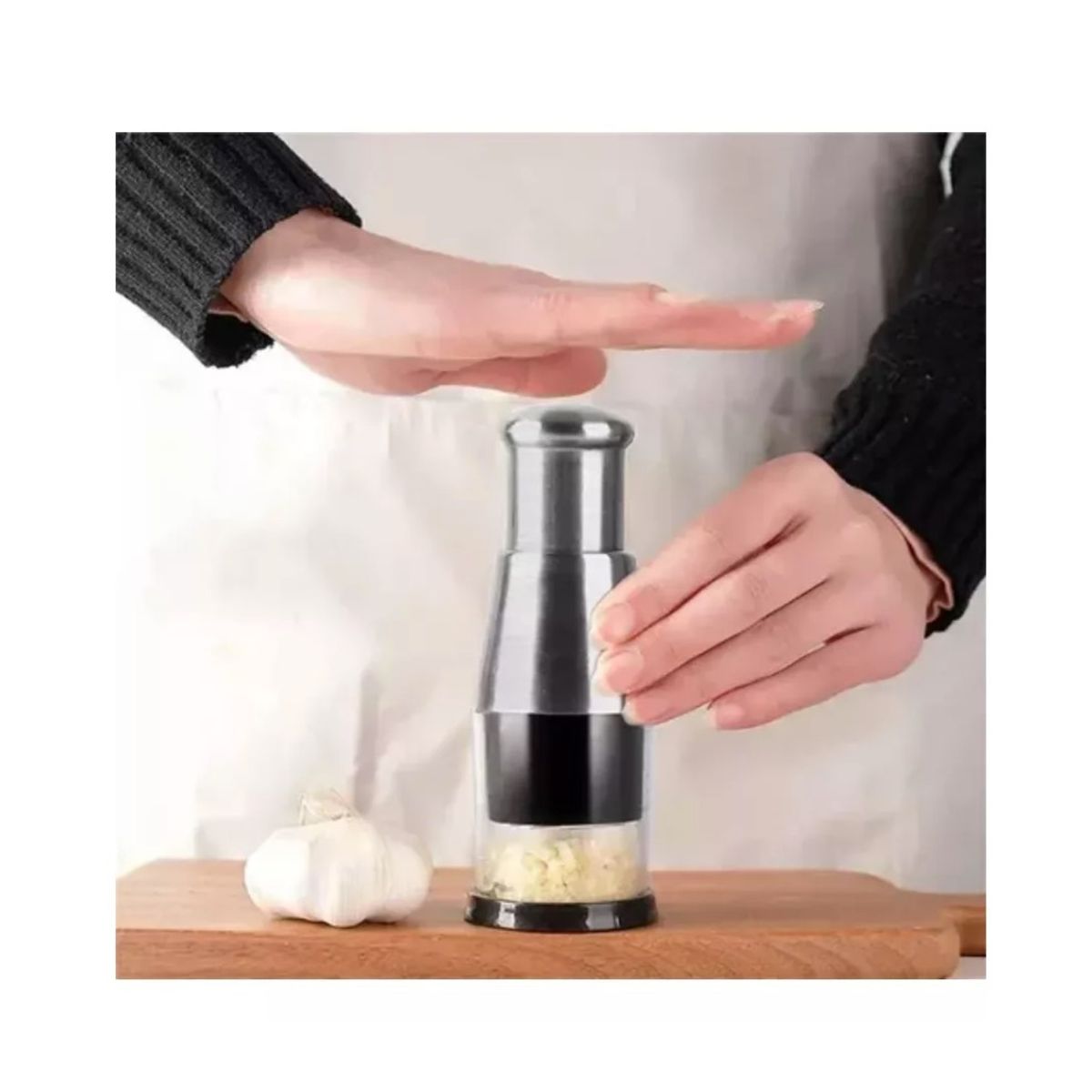 GENERICO - Pack x2 Prensas De Ajo De Acero Inoxidable 304