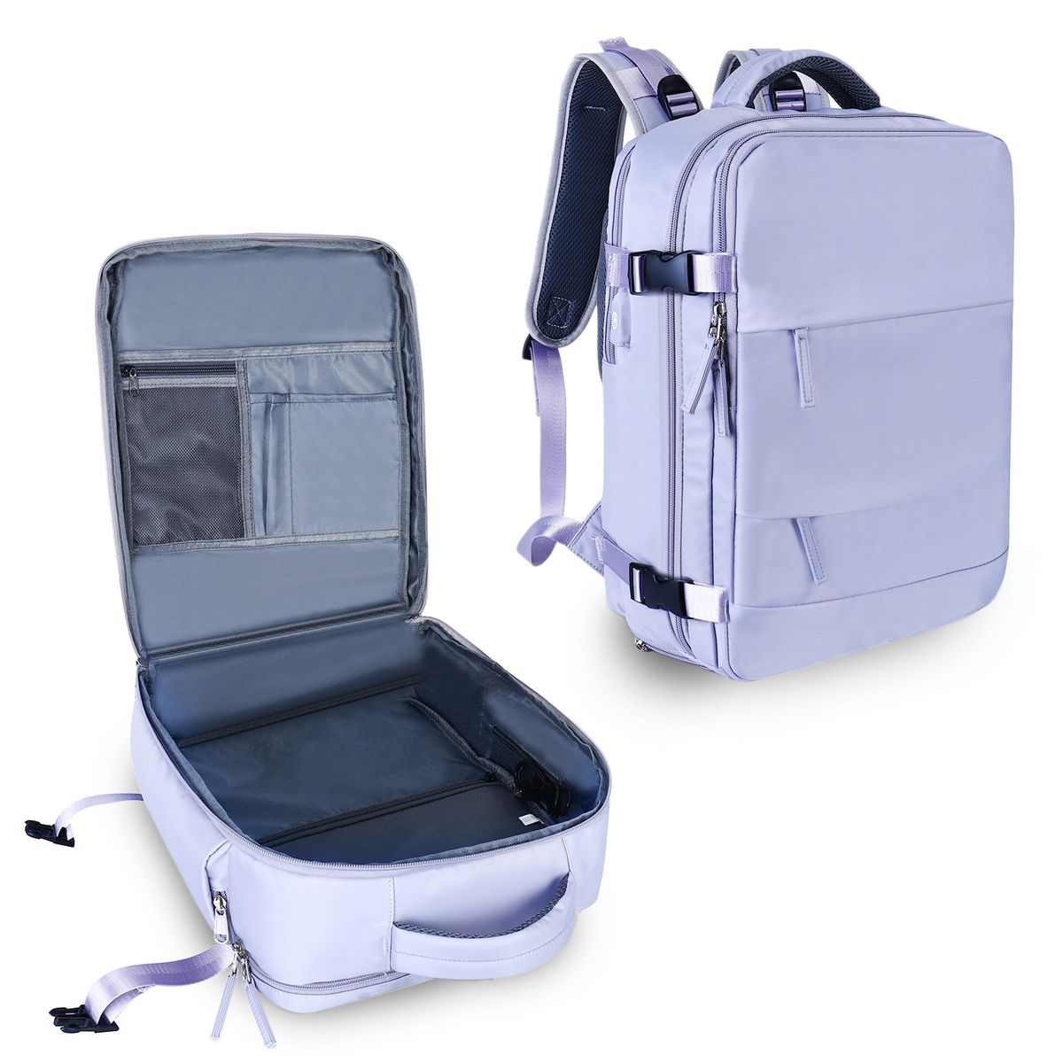 VATYERTY - Mochila De Viaje Para Hombre De Mano Gris