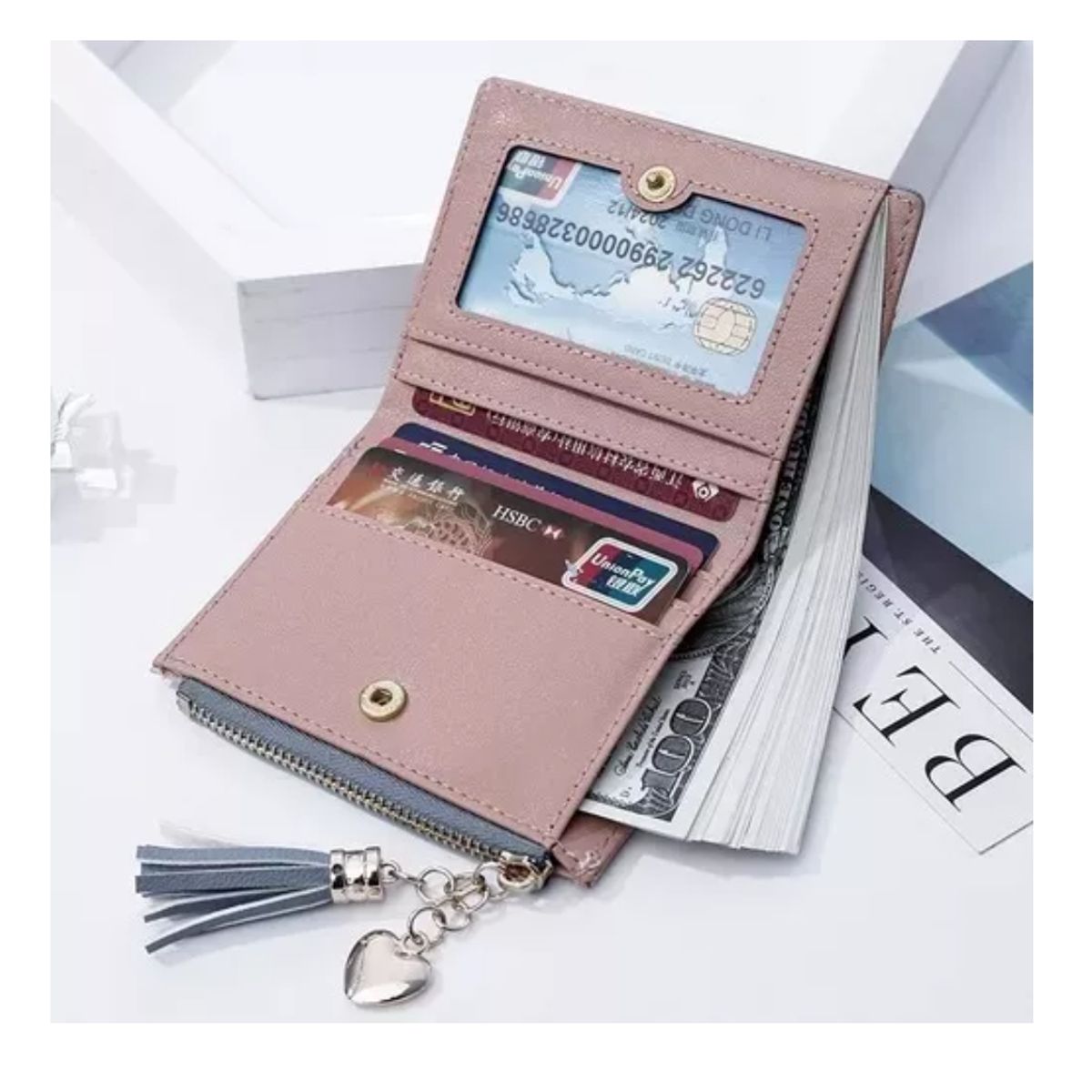 GENERICO - Billetera Tarjetero Monedero Elegante De Mujer Eco Cuero