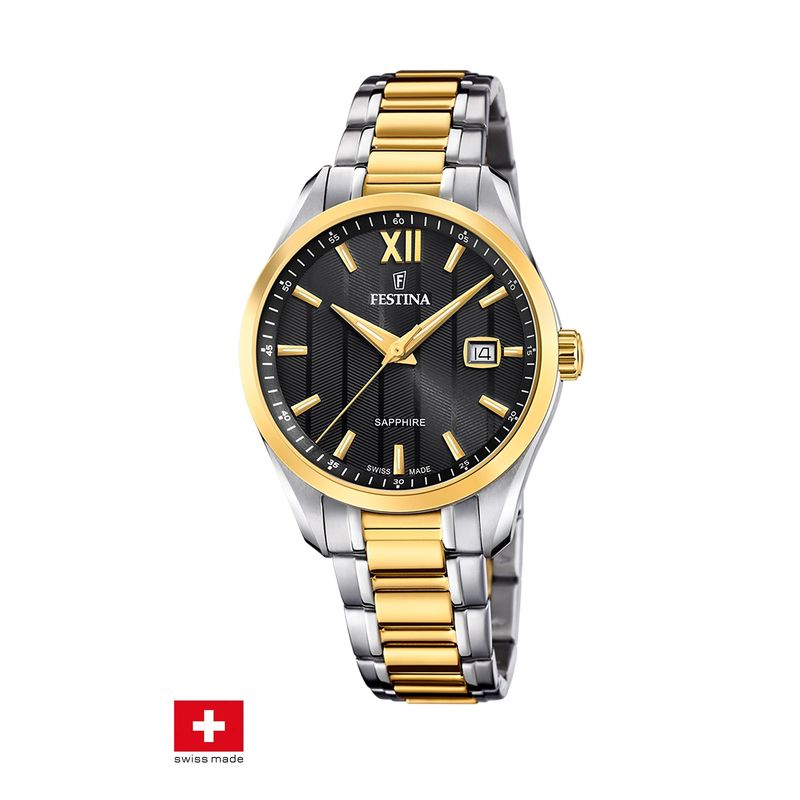 FESTINA SWISS - Reloj F20027/4 Festina Swiss Negro Mujer Acero Clásico