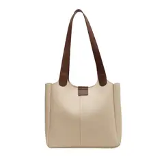 VATYERTY - Bolsa De Moda Con Textura De Cuero Blanco