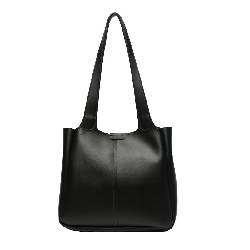 VATYERTY - Bolsa De Moda Con Textura De Cuero Negro