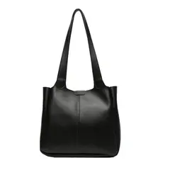 VATYERTY - Bolsa De Moda Con Textura De Cuero Negro