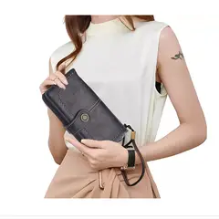 GENERICO - Cartera De Cuero Para Mujer Tarjetero De Gran Capacidad