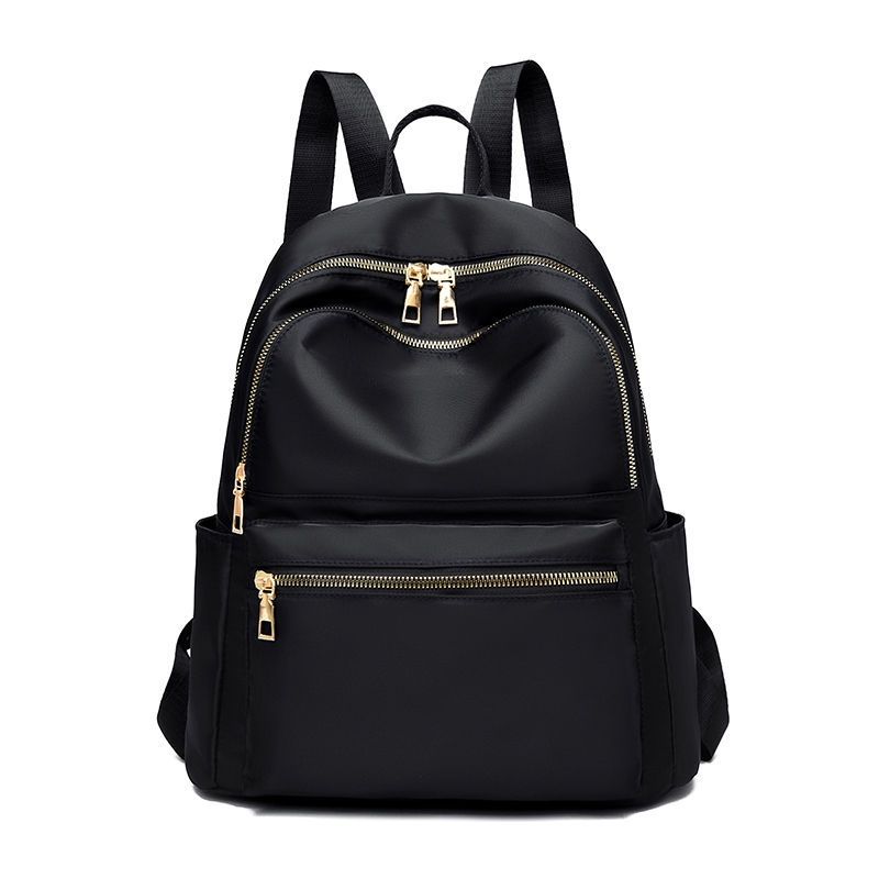 VATYERTY - Mochila minimalista con múltiples cremalleras Negra
