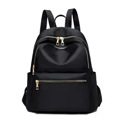 VATYERTY - Mochila minimalista con múltiples cremalleras Negra