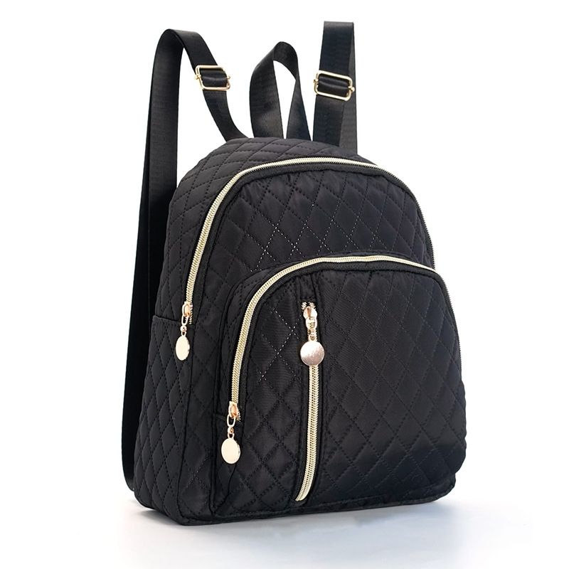 VATYERTY - Mochila Acolchada Minimalista Color Sólido Negra