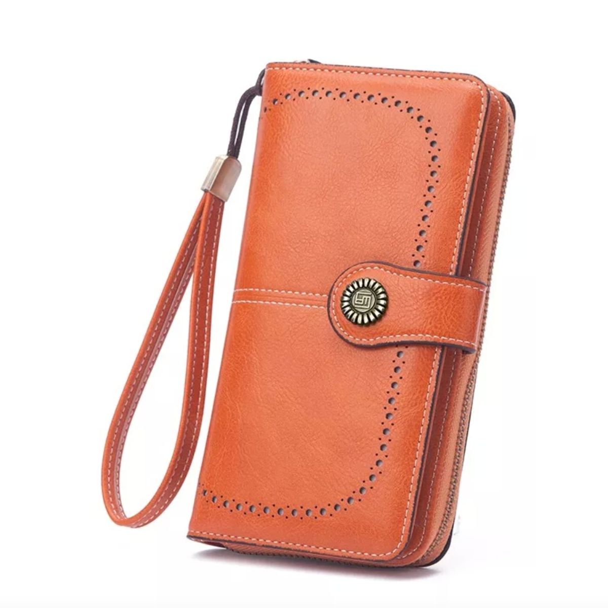 GENERICO - Cartera De Cuero Para Mujer Tarjetero De Gran Capacidad