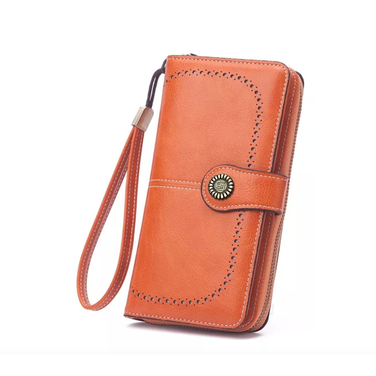 GENERICO - Cartera De Cuero Para Mujer Tarjetero De Gran Capacidad