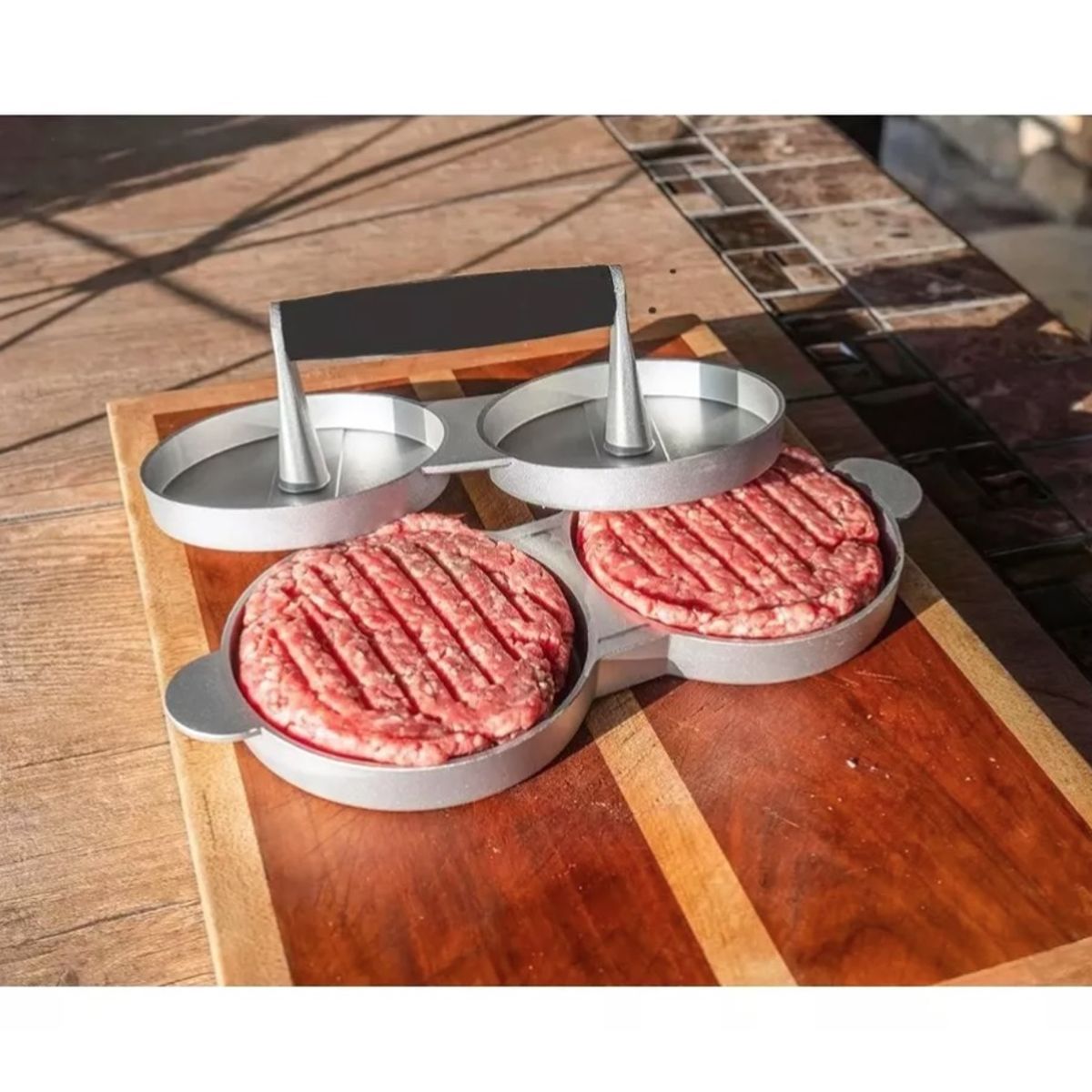 GENERICO - Prensa Para Hamburguesas Prensa Hamburguesa Burguer Doble