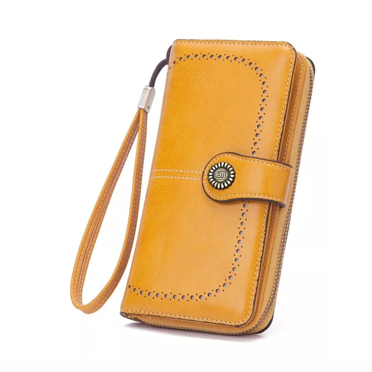 GENERICO - Cartera De Cuero Para Mujer Tarjetero De Gran Capacidad