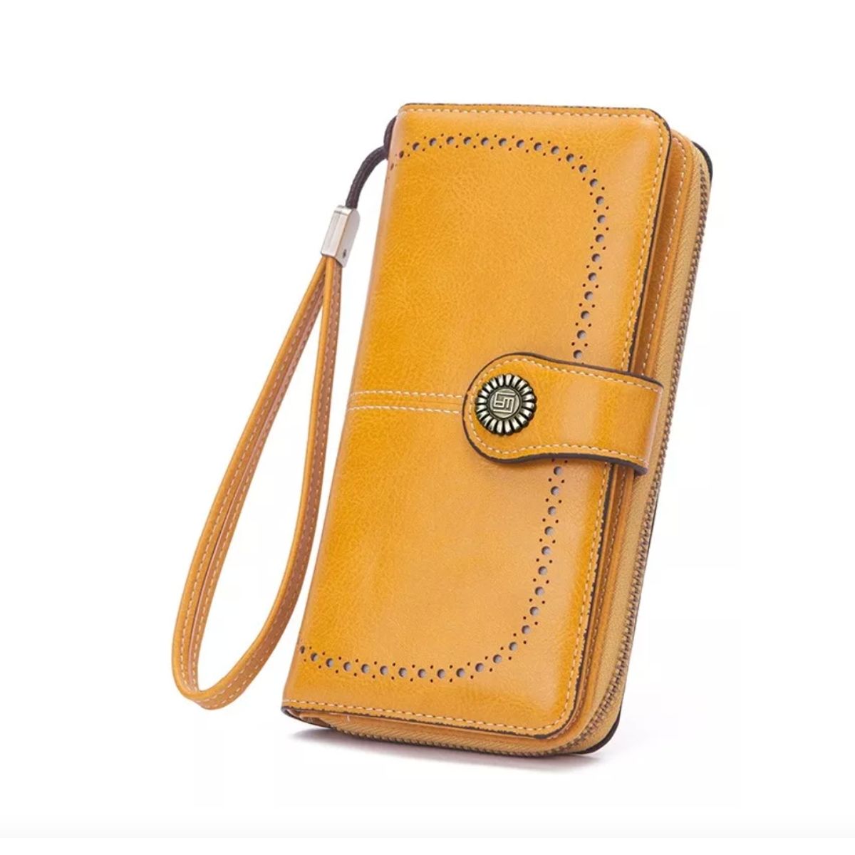 GENERICO - Cartera De Cuero Para Mujer Tarjetero De Gran Capacidad