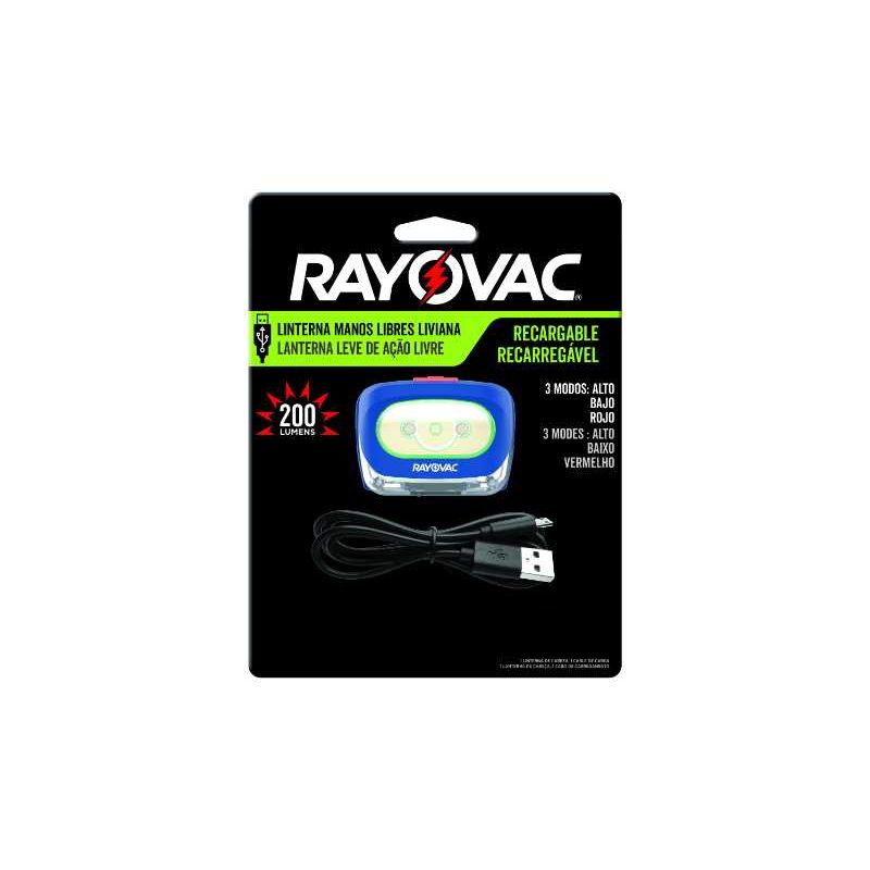 RAYOVAC - LJNTERNA DE MANOS LIBRES RECARGABLE 200 LUM RAYOVAC