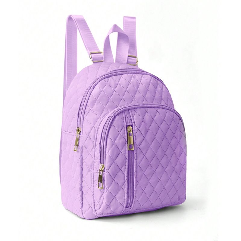 VATYERTY - Mochila Acolchada Minimalista Color Sólido Morada