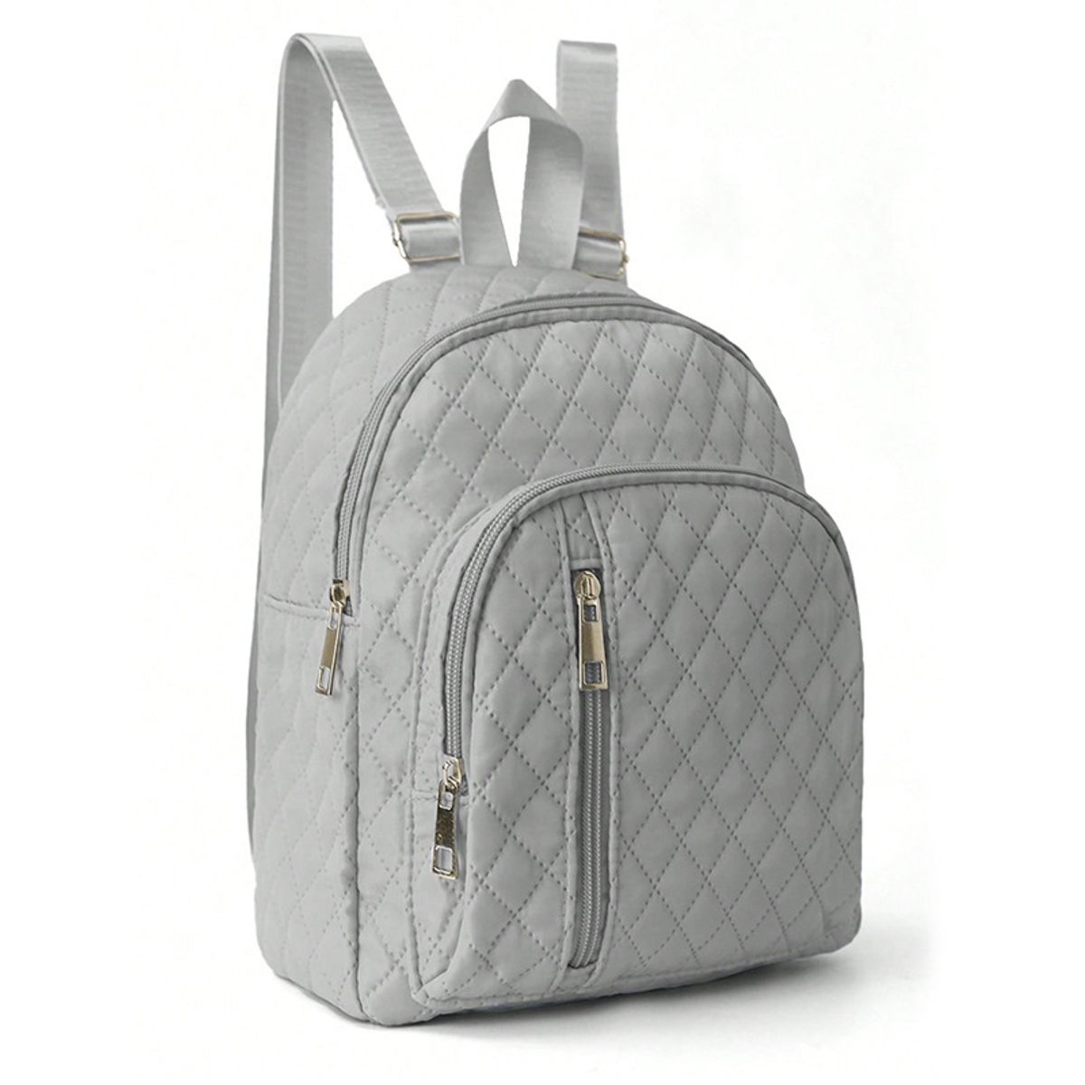 VATYERTY - Mochila Acolchada Minimalista Color Sólido Gris
