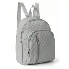 VATYERTY - Mochila Acolchada Minimalista Color Sólido Gris