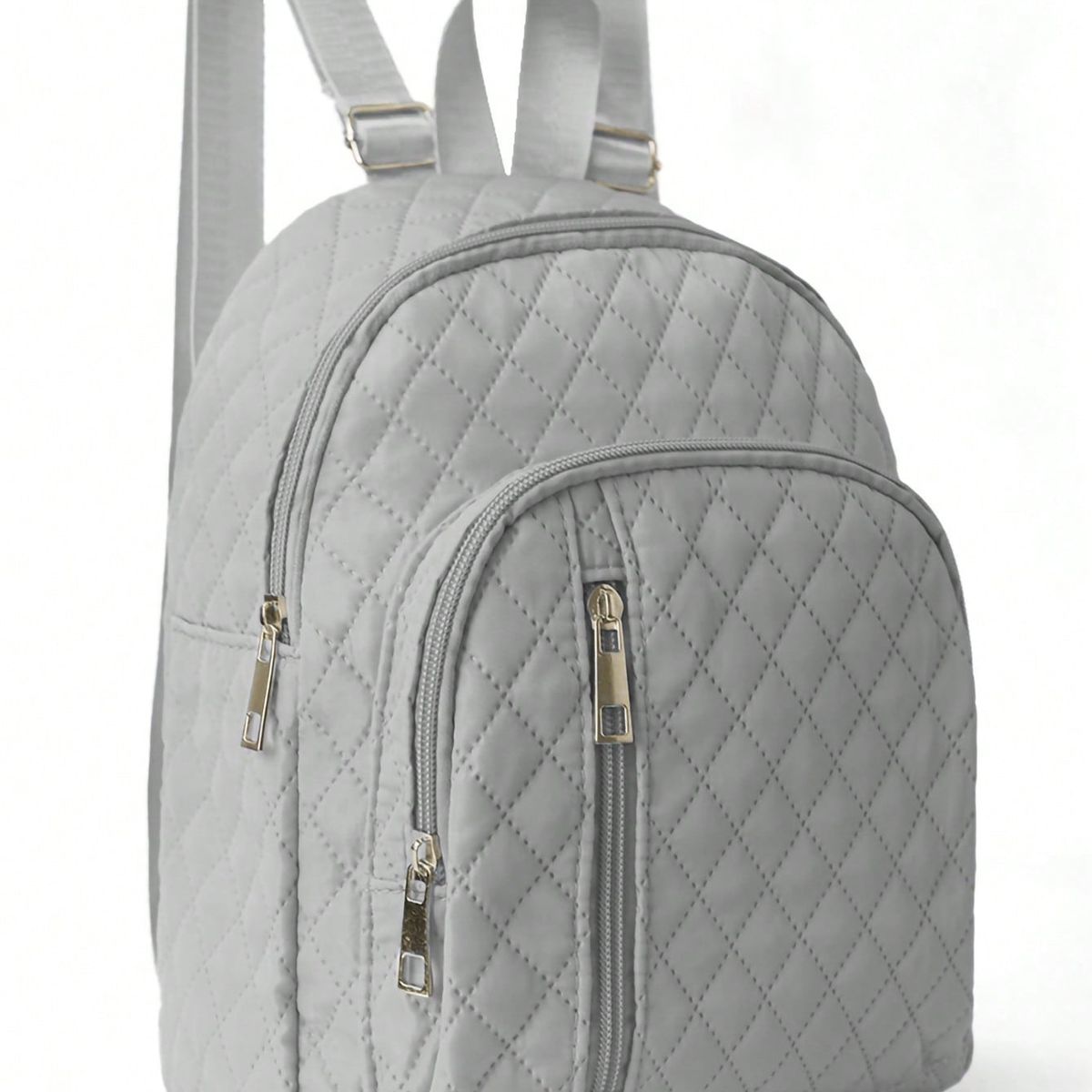 VATYERTY - Mochila Acolchada Minimalista Color Sólido Gris