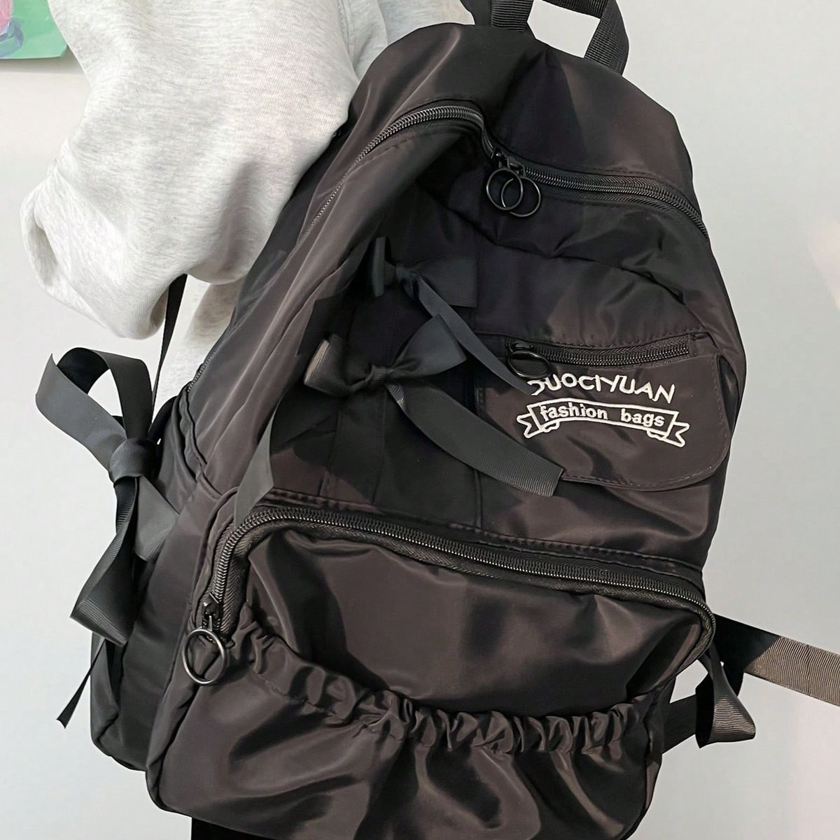 VATYERTY - Mochila De Moño Negro