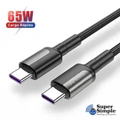 KUULAA - Cable Tipo C Carga Rápida 65w 2 mts. Para iPhone 15/ 16/ Samsung