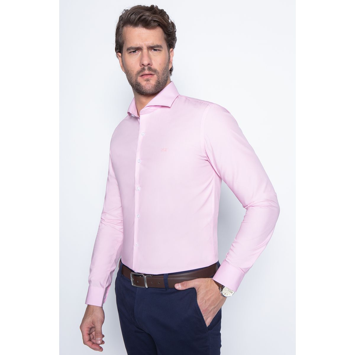 NEW MAN - Camisa London Rosado New Man