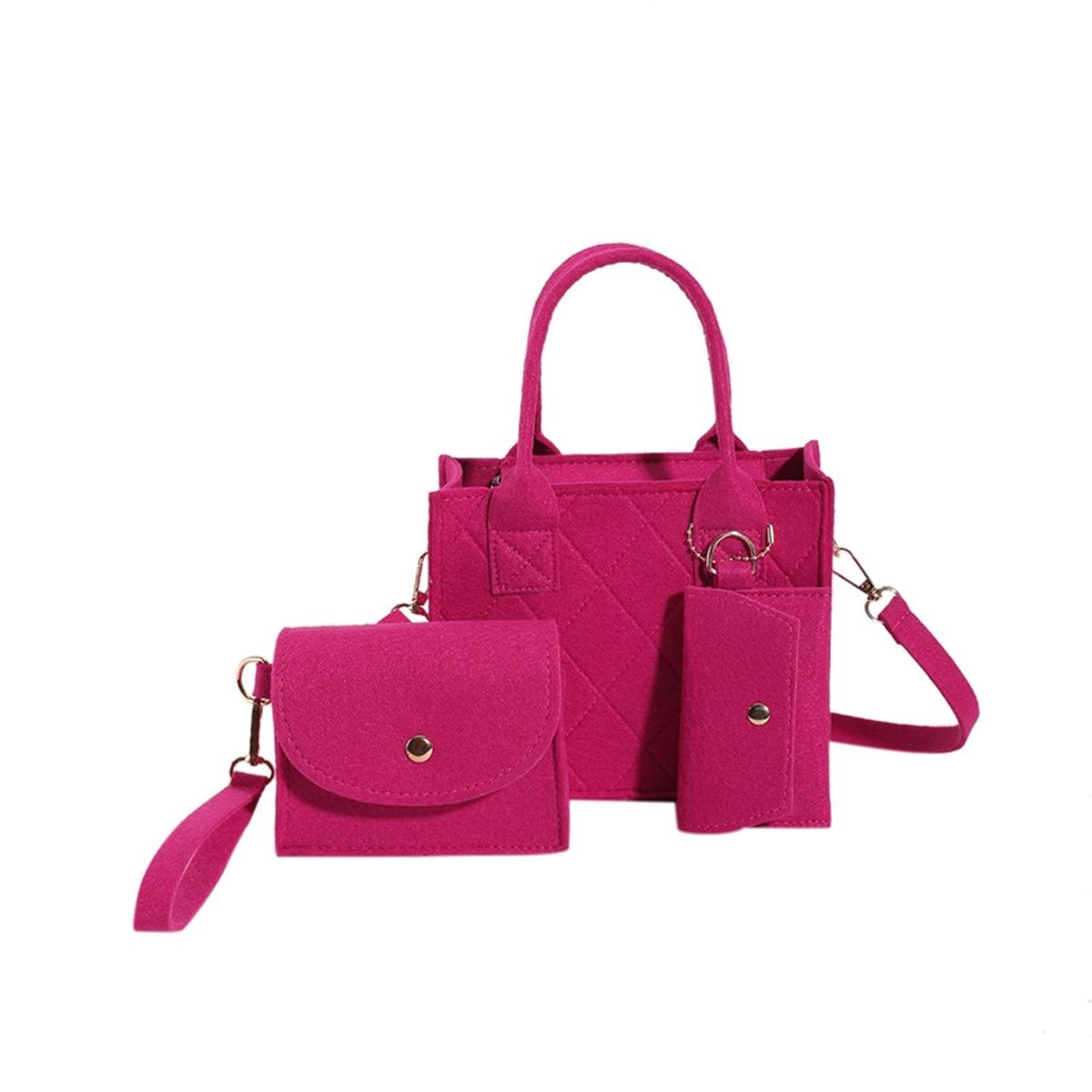 VATYERTY - Juego de bolsos de 3 piezas rosa