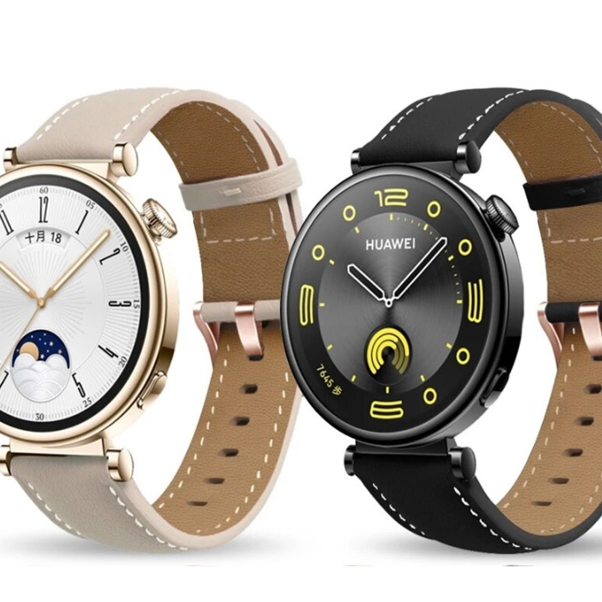 GENERICO - Correa Cuero compatible Huawei Gt 6, 5, 4 41mm 18mm