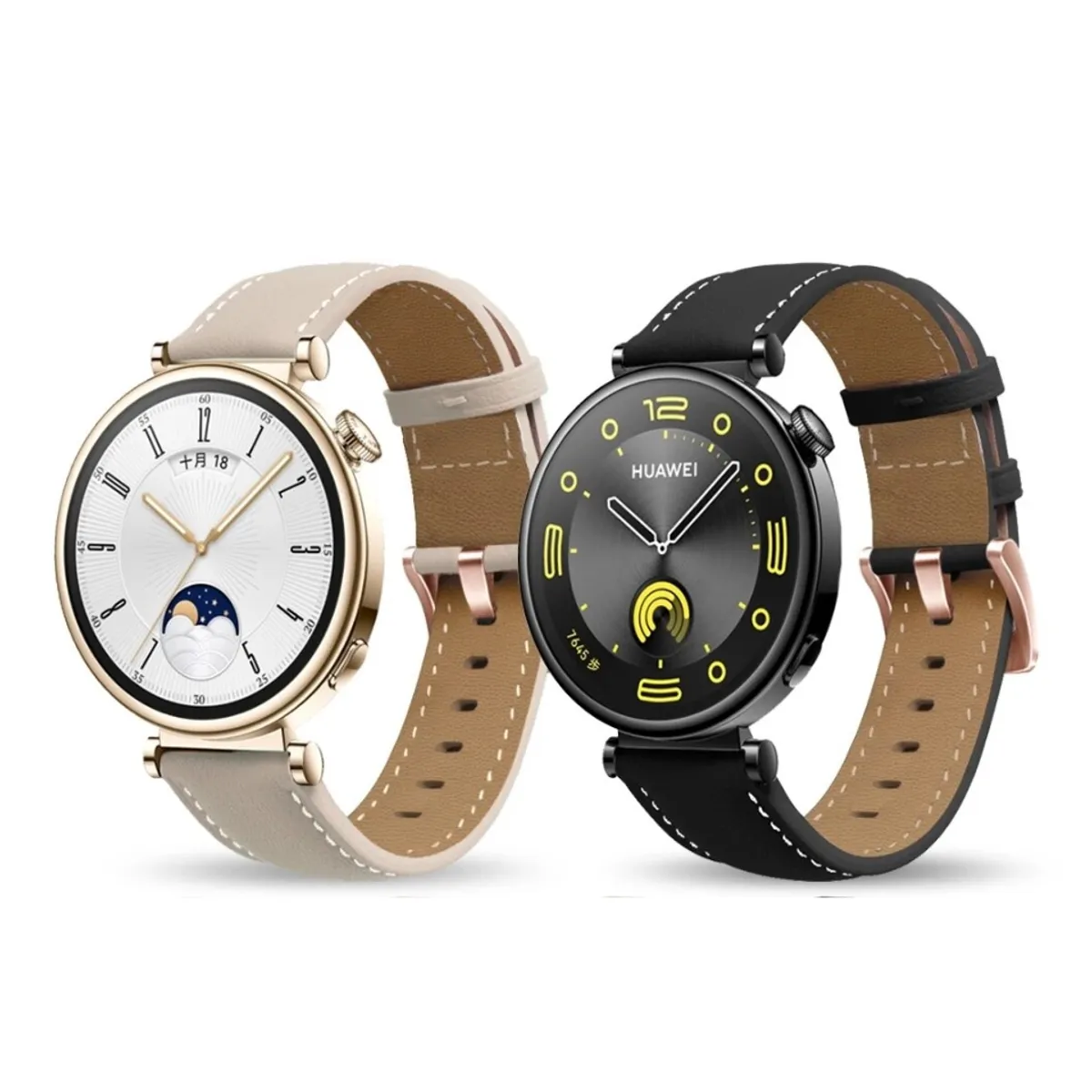 GENERICO - Correa Cuero compatible Huawei Gt 6, 5, 4 41mm 18mm