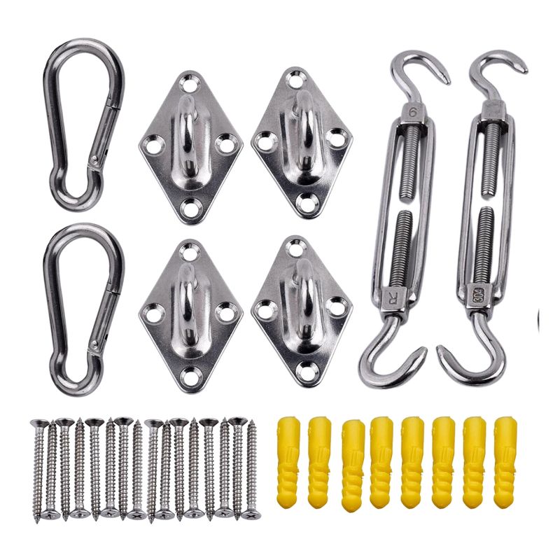 GENERICO - Kit De Instalacion Toldo Vela Gancho Soporte Anclaje 40pz