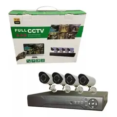 GENERICO - Kit 4 cámaras de seguridad para el hogar full HD 1080p