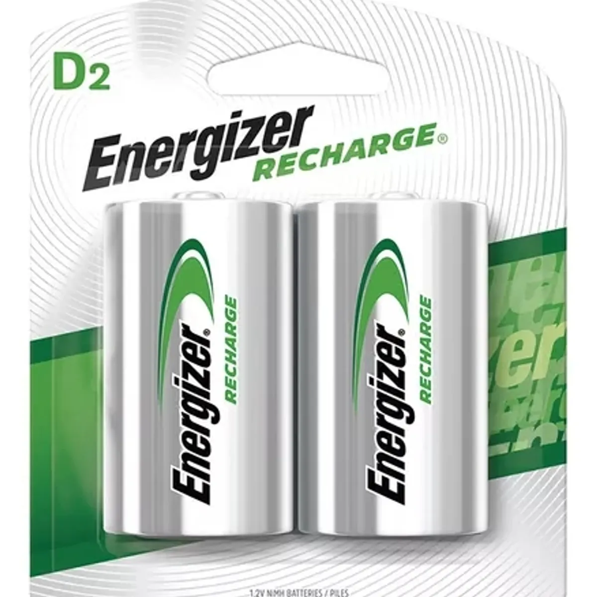 ENERGIZER - PACK 2 BATERÍAS D2 ENERGIZER RECARGABLES