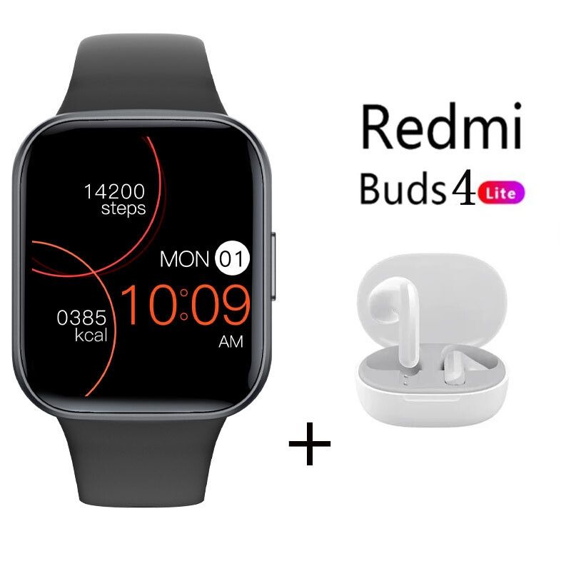 XIAOMI - Reloj inteligente Y83 Negro + xiaomi Redmi Buds 4 Lite - Blanco