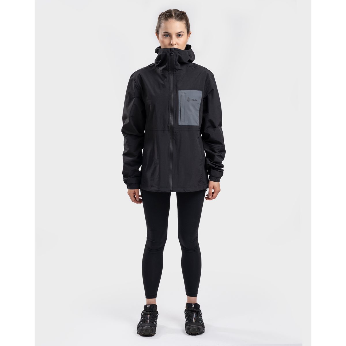 GNOMO - Chaqueta Impermeable Danira Mujer Black Gnomo