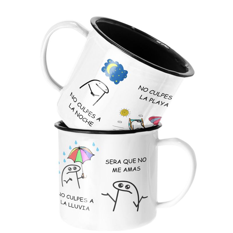 SM - Taza Enlozada Lechera Luis Miguel Será que no me amas - Blanco