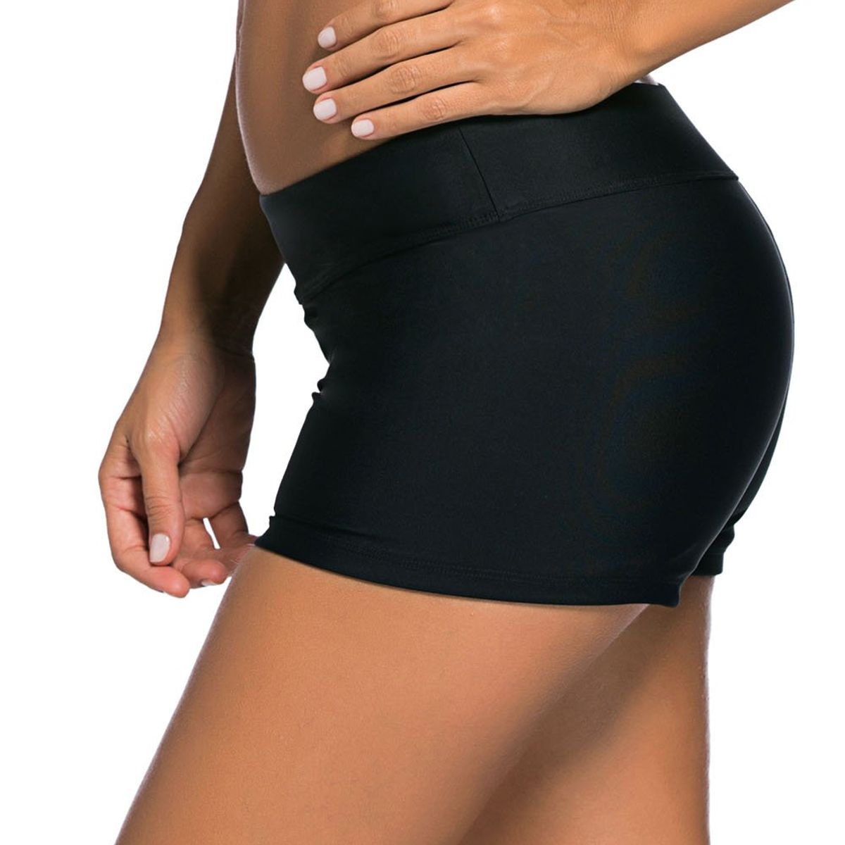 GLORIAHOON - Short De Baño Hot Pants Sexy Negro Gloriahoon