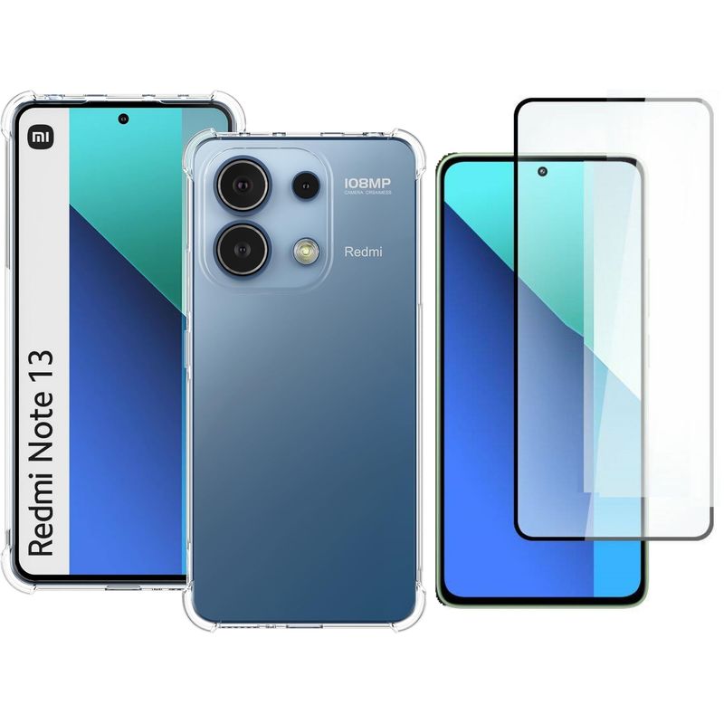 GENERICO - Carcasa Antishock para Xiaomi Redmi Note 13 4g + Lamina Completa