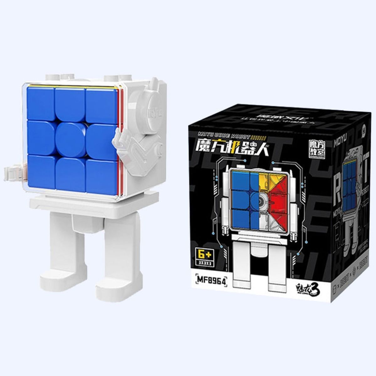 MOYU - 3x3x3 Meilong + Robot Display Cubo Velocidad