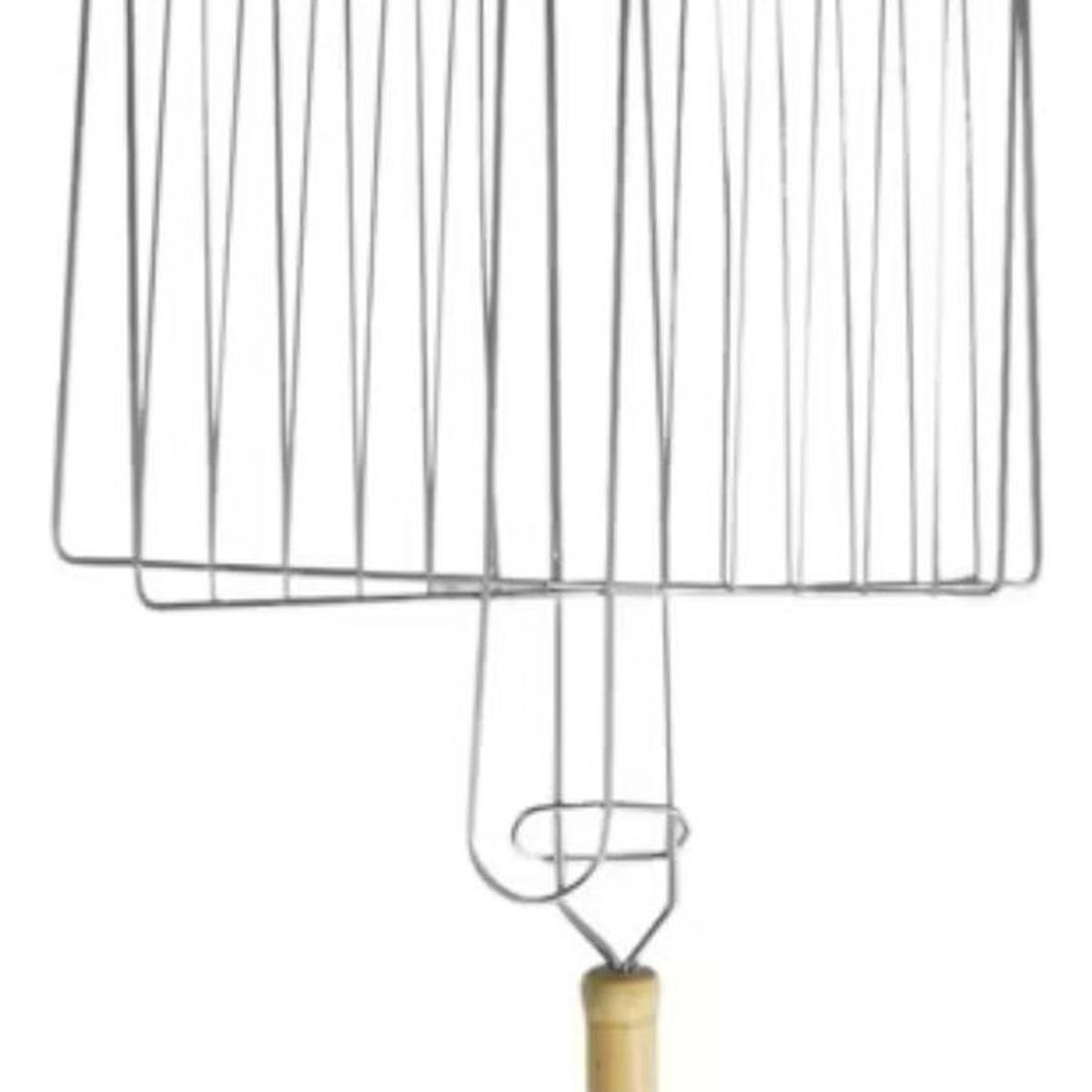 IMPORTCLICK - Parrilla Asado Rejilla Metal Mango Madera IMPORTCLICK