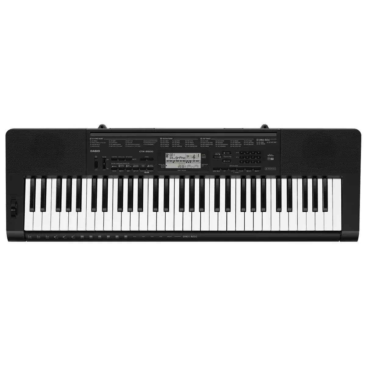 CASIO - Teclado Digital 61 Teclas Negro CASIO CTK-3500 K2