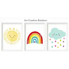 DECORACION CREATIVA - Set Cuadro infantil niña Rainbow