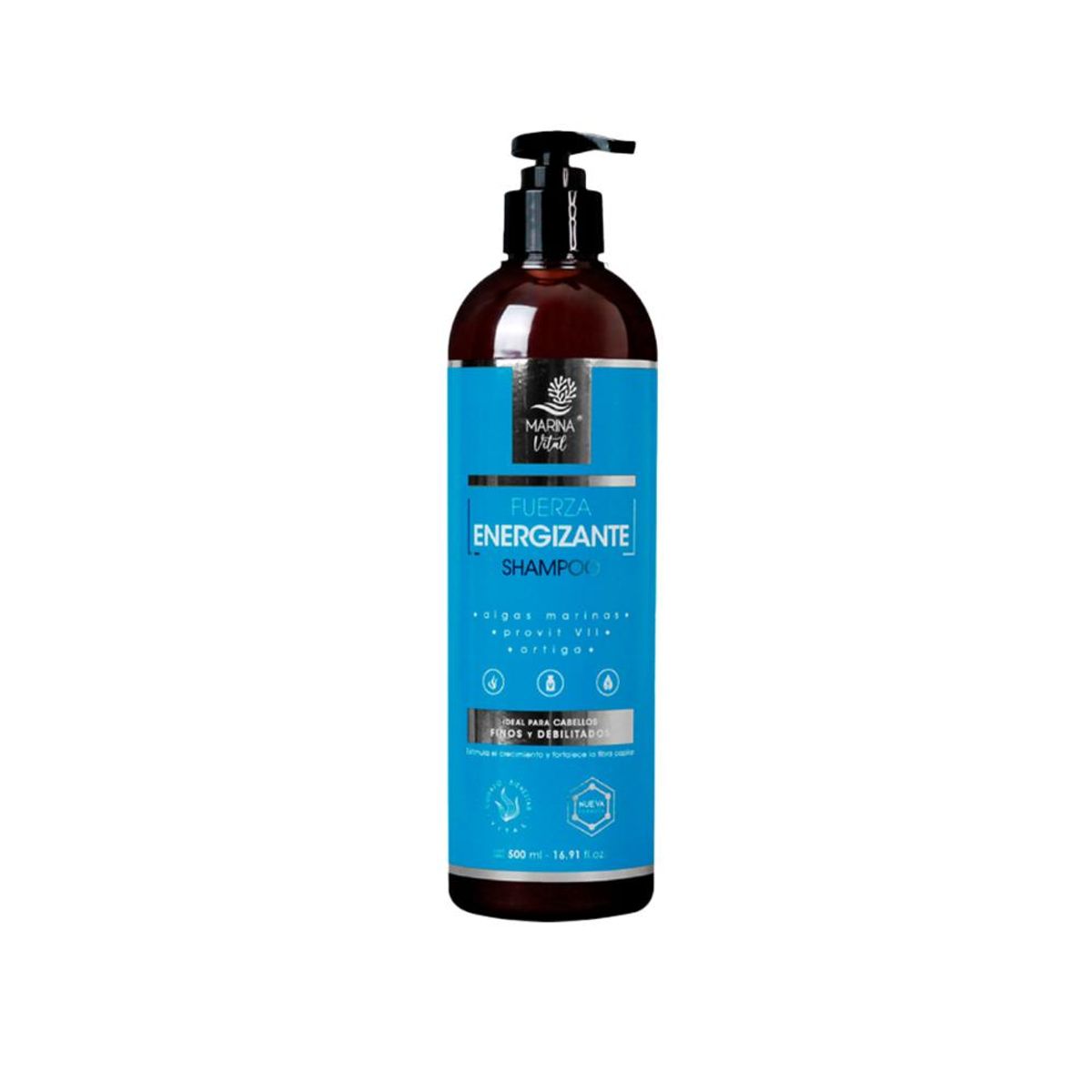 MARINA VITAL - Shampoo Fuerza Energizante  Acondicionador y serum Elixir MARINA VITAL.