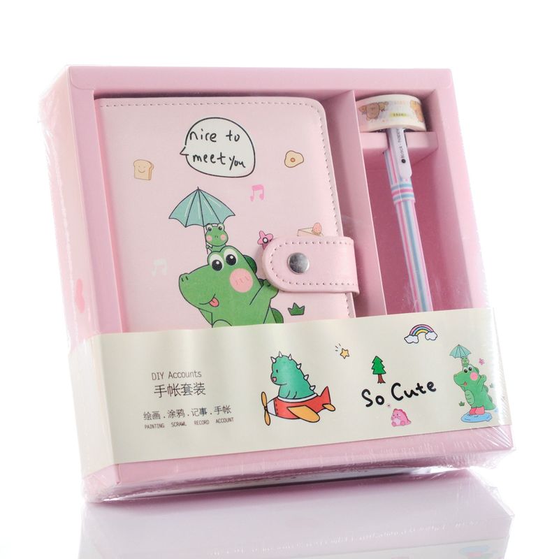 GENERICO - Agenda  kuteKawaii Dino Rosa Pastel