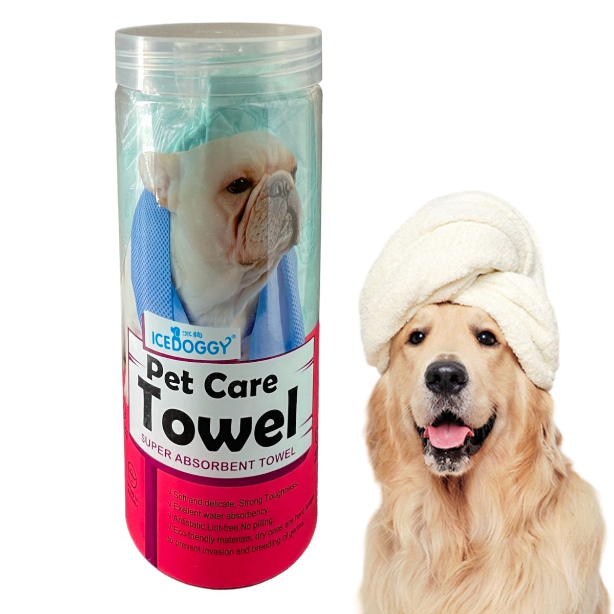 GENERICO - Toalla Mascotas Super Absorbente Secado Rápido Perro Gato