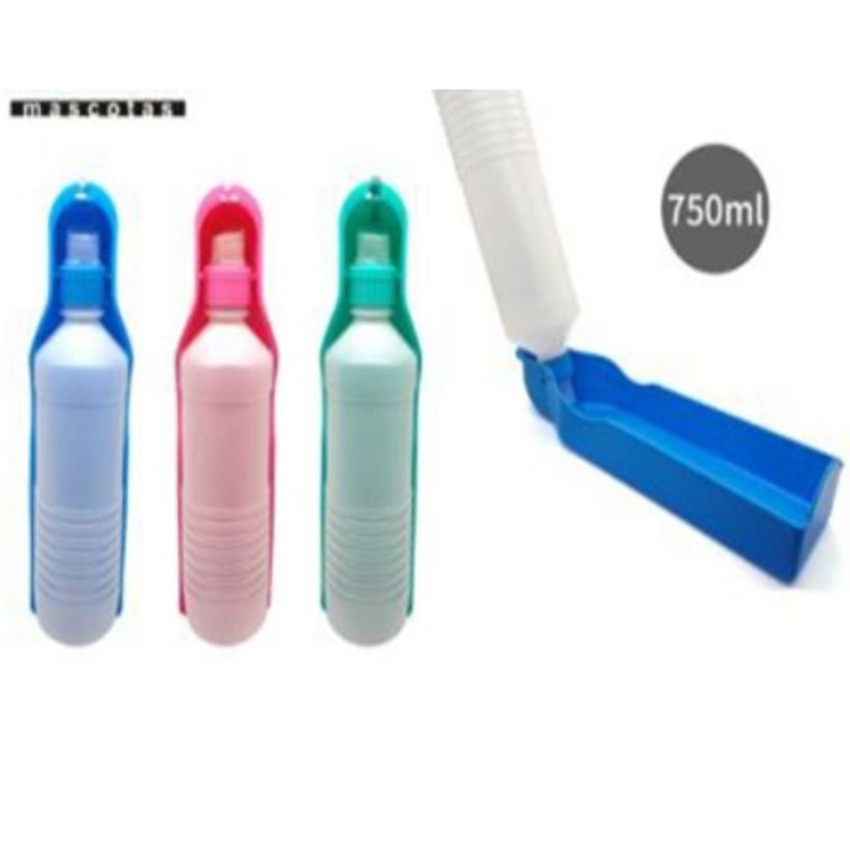 GENERICO - Botella De Agua Para Mascotas Color Rosa 750ml