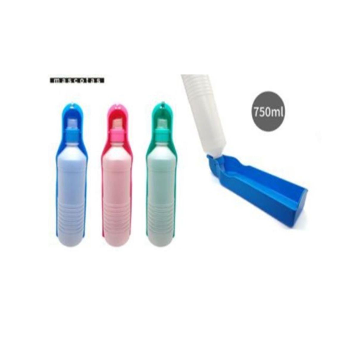 GENERICO - Botella De Agua Para Mascotas Color Rosa 750ml